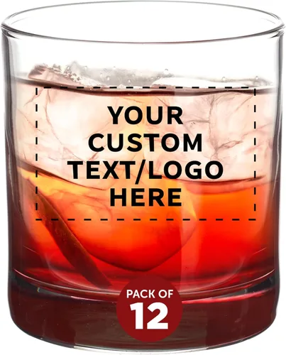 Miniatura 7 de DISCOUNT PROMOS Lexington Rocks Vaso de Whiskey 10.5 oz, Juego de 12, Paquete a Granel - Perfecto para Scotch, Bourbon, Whiskey, Cóctel - Negro