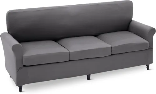 Miniatura 7 de Amazon Basics - Funda reversible para sofá acolchada, sofá de dos plazas, mediano, gris/gris claro Gris/Gris Claro Reversible