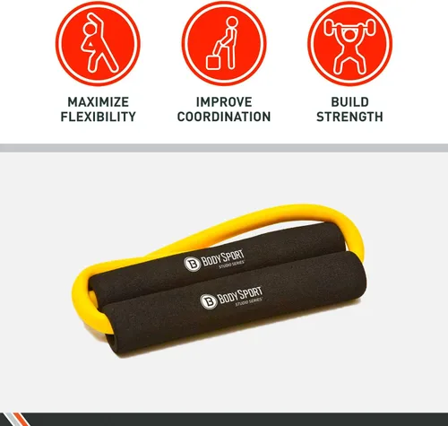 Miniatura 3 de Body Sport Loop Tubing , Resistance Band with Foam Pad Handles for Strength Training and Rehabilitation