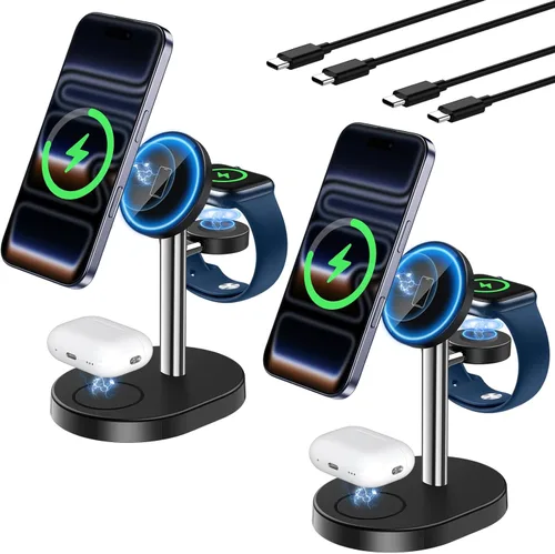 Miniatura 9 de Hevanto 25W 3 in 1 Super Fast Charging Station for Apple MagSafe Charger, Wireless Magnetic Mag-Safe Charger Stand for iPhone 17 16 15 14 13 12