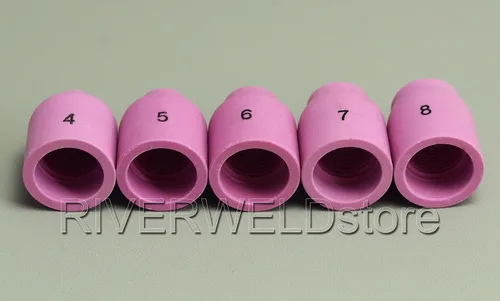 Miniatura 6 de TIG antorchas de soldadura, boquillas de lente de gas gruesas, boquillas de alúmina, juego de tapa trasera para SR WP 17 18 26 Series, 16