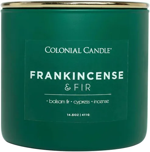 Miniatura 32 de Colonial Candle Winter Woods - Vela perfumada en frasco, colección Pop of Color, 3 mechas, verde, 14.5 onzas, hasta 60 horas de combustión