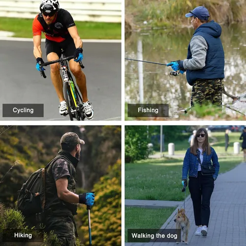 Miniatura 6 de Guantes de ciclismo para paseos cortos, guantes de correr, guantes de pesca, pantalla táctil, ligeros, elásticos, excelente agarre, para uso diario
