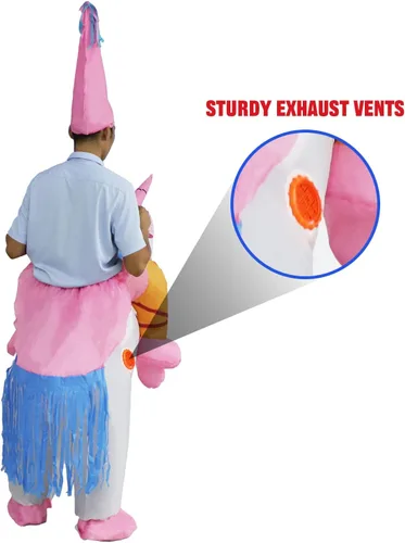 Miniatura 7 de HZGDEJTG Ropa inflable del montar a caballo blanco, ropa inflable para los adultos