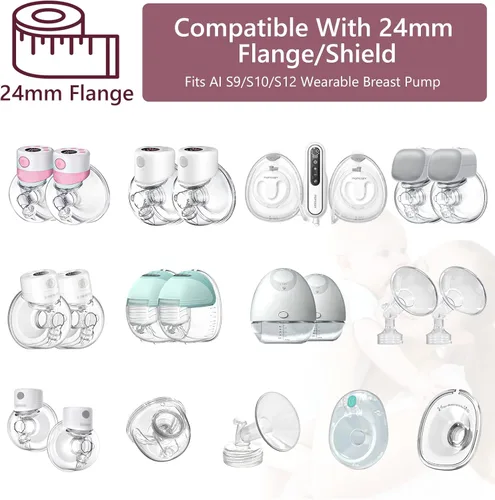 Miniatura 3 de Insertos de brida de 13/15/17/19/0.827 in, 10 unidades para Momcozy S9/S9pro/S10/S12/S12pro/Medela/Tsrete/Spectra/Bellabababy, etc. Extractor