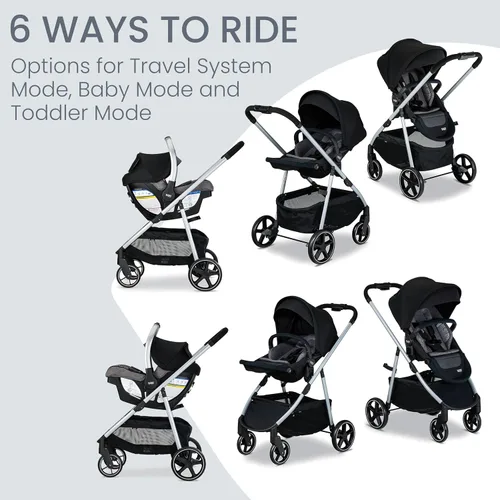 Miniatura 2 de Britax - Sistema de viaje para bebé Willow Grove SC, combinación de silla de auto y cochecito infantil con base Alpine, tecnología ClickTight