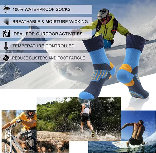 Miniatura 5 de RANDY SUN - Calcetines 100% impermeables, unisex, para practicar senderismo, caminar, correr, esquiar, etc