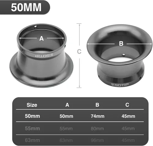 Miniatura 2 de 2 piezas de filtro de aire universal para motocicleta de alto rendimiento, repuesto de 1.969 in, filtro de aire para carburador PWK PE, Pit Bike