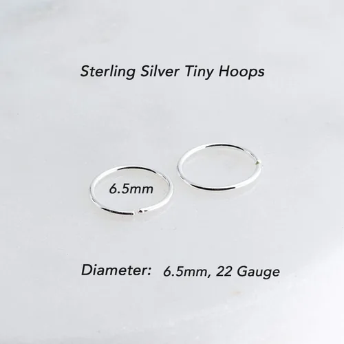 Miniatura 69 de Aretes de aro dorados y plateados para cartílago, nariz, tabique, oreja, hélix, tragus, joyería para mujer, hipoalergénicos, pequeños aros