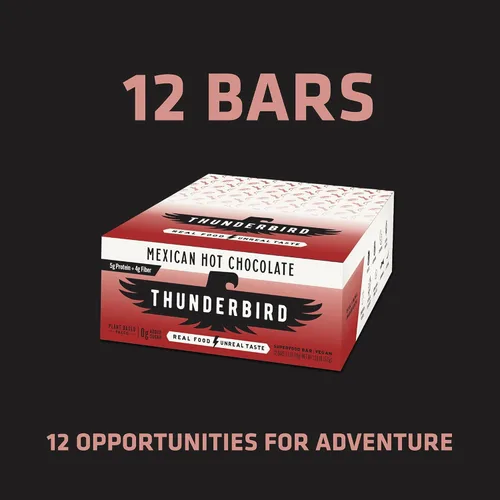 Miniatura 5 de Thunderbird Bars - Bocadillo energético, sin gluten con proteínas, comida real saludable, paleo vegano sin transgénicos, sin azúcar añadida, sabor a