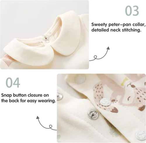 Miniatura 129 de pureborn Vestido de bebé niña 0-24 meses