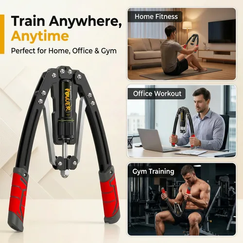 Miniatura 7 de Equipo de ejercicio de brazo para entrenamiento de pecho – Twister de potencia hidráulica 10 marchas ajustables 22-440lbs, acero grueso resistente