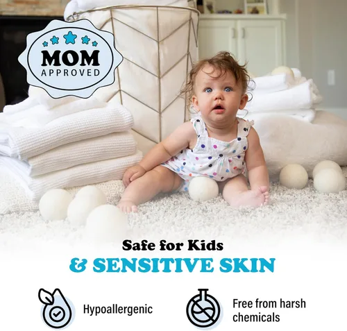 Miniatura 5 de Smart Sheep Paquete de 3 - Bolas de Secadora de Lana Natural Premium XL - Galardonadas - Reemplazan las Hojas de Secadora - Bolas de Lavandería
