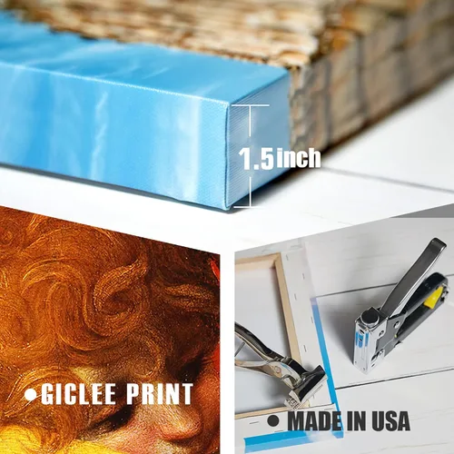 Miniatura 210 de A&T ARTWORK Campo de trigo con cipreses de Van Gogh Las reproducciones de arte clásico mundial, impresiones en lienzo giclée para decoración