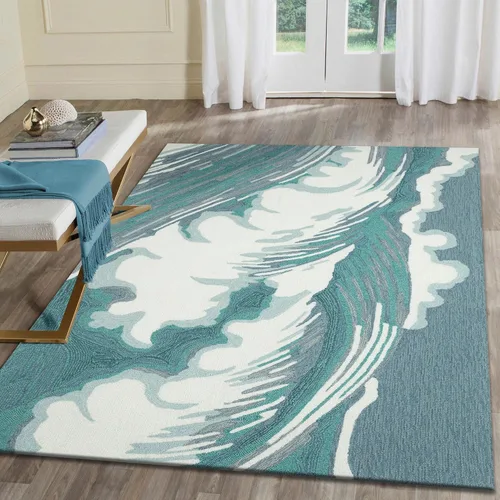 Miniatura 97 de Liora Manne CAPR5163633 - Alfombra costera para interiores y exteriores, color azul marino, 2 pies x 5 pies Cuerdas Navy