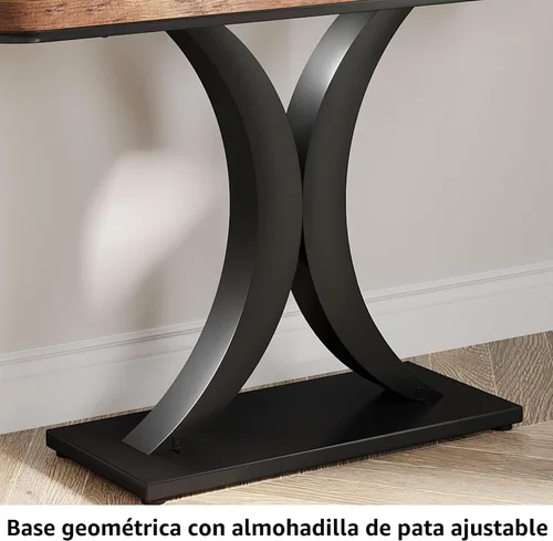 Miniatura 7 de LITTLE TREE Mesa de consola de entrada industrial, mesa de acento compacta del pasillo del vestíbulo para el espacio pequeño