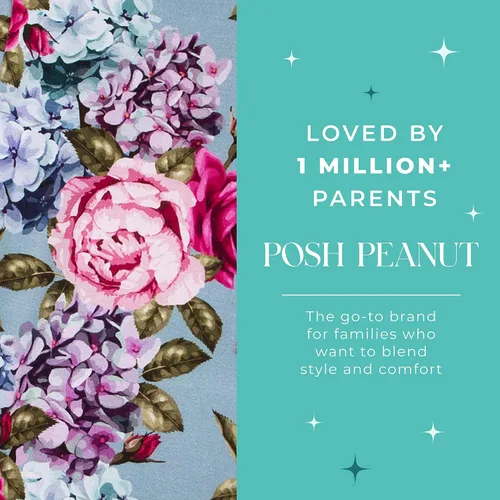 Miniatura 101 de Posh Peanut Pijamas para niñas, suaves, de viscosa de bambú para niños, pijamas a juego de manga larga para niñas