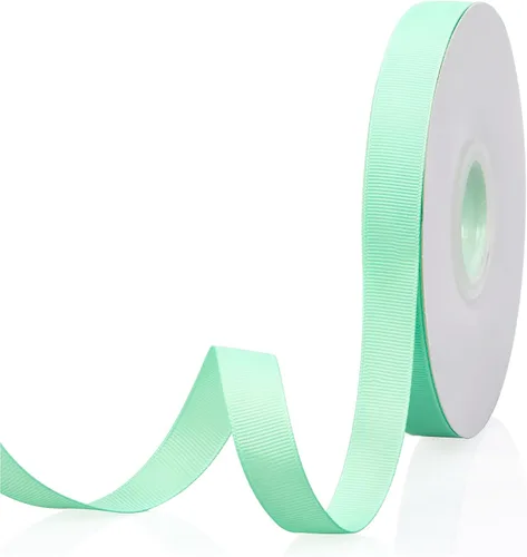 Miniatura 116 de Cinta de grogrén de doble cara de color liso azul bebé de 1-1/2 pulgadas x 50 yardas para envolver regalos, bodas, fiestas, manualidades, lazos