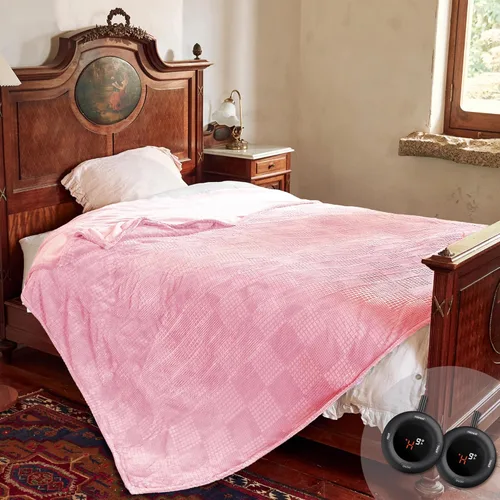 Miniatura 30 de Texciting Manta térmica eléctrica de 50 x 60 pulgadas, con 5 ajustes de calor, 3 horas de apagado automático, certificado ETL, lavable a máquina Rosa
