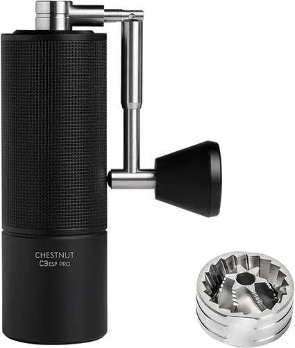 TIMEMORE Chestnut C3 ESP Pro - Molinillo de café manual, molinillo de café manual S2C de acero inoxidable con mango plegable, ajuste de molienda