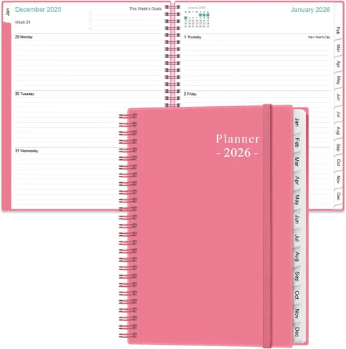 Miniatura 34 de Agenda de bolsillo 2026 - Agenda 2026 de enero de 2026 a diciembre de 2026, agenda 2026 con 12 pestañas, encuadernación de doble alambre, bolsillo