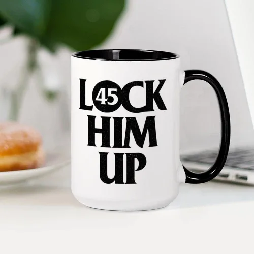 Miniatura 4 de CafePress Lock Him Up - Taza de café de cerámica de 15 oz (15.0 fl oz)
