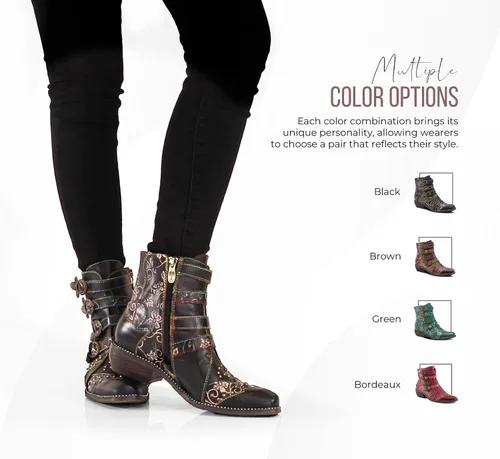 Miniatura 5 de Spring Step L'Artiste Rodeha - Botines para mujer con cierre de cremallera - Botas para mujer con silueta de punta puntiaguda estilo occidental