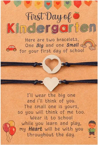 Regalos de regreso a clases, juego de pulseras de deseos para mamá e hija, regalo para el primer día de escuela, regalo para niñas y niños