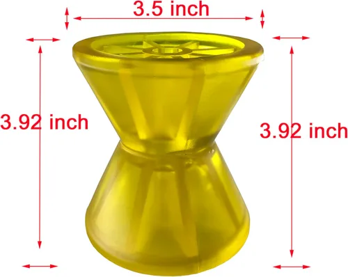 Miniatura 4 de Rodillo de campana de parada de arco de montaje de rodillo de remolque de barco de 3 pulgadas y 4 pulgadas con eje de 1/2 pulgada Material PVC