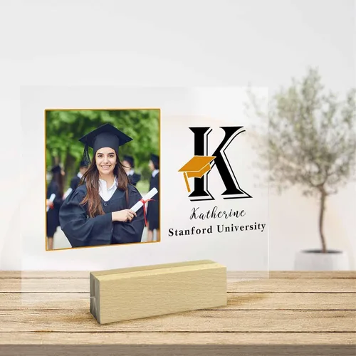 Miniatura 2 de InterestPrint Placa acrílica de graduación personalizada para la clase de 2023, marcos de fotos acrílicos de graduación, letrero acrílico