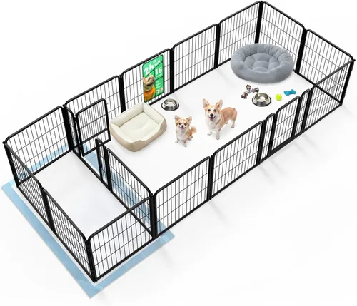 Miniatura 14 de FXW Homeplus Unleashed Corralito para Perros de Interior - Juego Sin Estrés y Seguro, Resistente de 24 Pulgadas 4 Paneles Corral para Cachorros