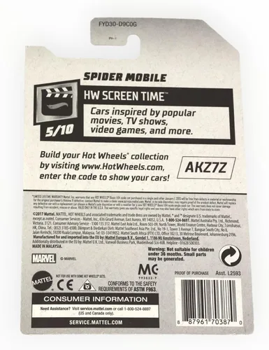Miniatura 2 de Hot Wheels 2019 The Amazing Spider-Man Hw Tiempo de pantalla: Spider-Mobile (rojo/azul)