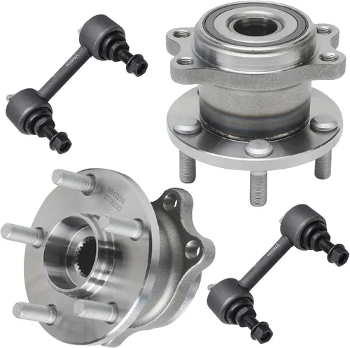 Miniatura 187 de Detroit Axle - Kit de nudillos de dirección delantera izquierda para Ford Edge Lincoln MKX 07-10, cojinete de rueda del lado del conductor, nudillo