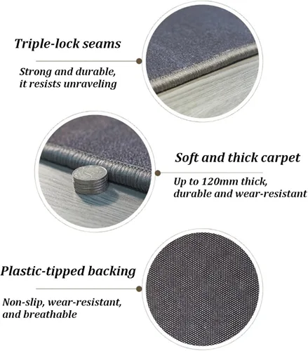 Miniatura 8 de Portable Heated Floor Mat, Heated Floor Carpet with Timer & Adjustable Temperature, Electric Heated Area Rug, Indoor Floor Heater, Foot Warmer for