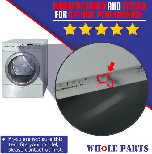 Miniatura 3 de Pestillo de puerta de secadora Whole Parts mejorado # 00491673 – Reemplazo y compatible con algunos secadores Bosch – Reemplaza AP3740824, 1107391