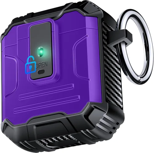 Miniatura 37 de Amoured AutoPOP - Funda para AirPods Pro de 1ª generación con cerradura y llavero, protección resistente de 360° y mecanismo de apertura de 1 clic