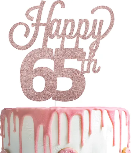 Miniatura 17 de LINGTEER - Decoración para pastel con texto "Happy Birthday 100", color negro
