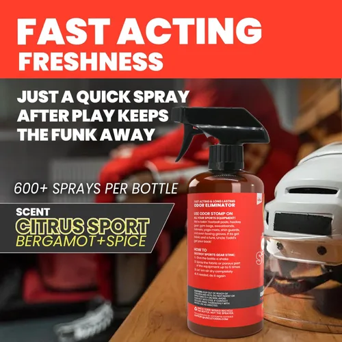 Miniatura 3 de Uncle Todd’s Odor Stomp Aerosol Eliminador de Olor para Equipo Deportivo - Desodorizador de Fuerza Extra con Enzimas para Fútbol, Hockey, Bolsas