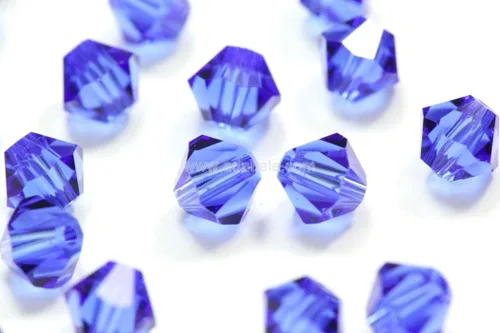 Miniatura 63 de 100 piezas auténticas Preciosa de 3 mm (0,12 pulgadas) cuentas sueltas de cristal bicono facetado pequeño amatista púrpura compatibles con cristales