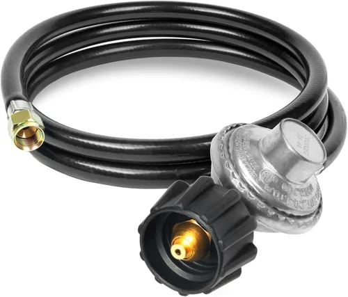 Miniatura 10 de Regulador y manguera de parrilla de gas propano de 2 pies, repuesto para Weber, Charbroil, parrilla Nexgrill, calentador de patio de propano