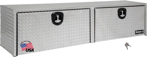 Miniatura 11 de Buyers Products 1701551 - Caja de herramientas para camión de aluminio plateado con tapa superior de rodamiento de diamante, 72 x 13 x 16 pulgadas