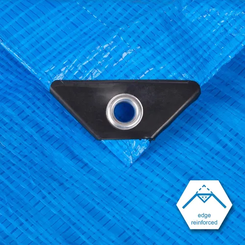 Miniatura 4 de CARTMAN Tamaño final 6x8 pies, lona azul de polietileno de 5 mil de grosor, cubierta protectora multiusos para acampar, tienda de campaña, barco