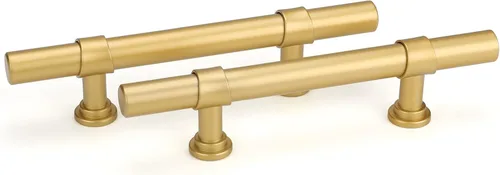 Miniatura 8 de Goldenwarm Paquete de 25 Tiradores Negros para Gabinetes de 3 Pulgadas Manijas para Gabinetes de Cocina Negras Manijas de Cajón Negras Tiradores