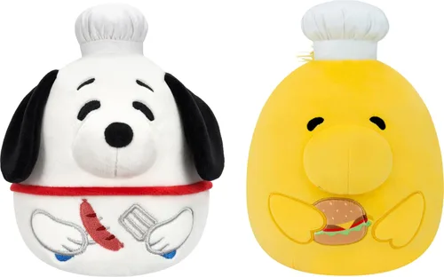 Miniatura 12 de Squishmallows Original Peanuts - Paquete de 2 peluches de Aviator Snoopy y Aviator Woodstock de 8 pulgadas, peluche oficial de Jazwares Little