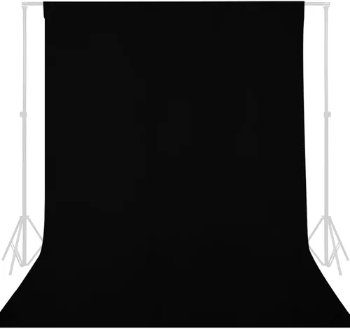 GFCC Telón de fondo negro – Fondo de fotos negro de 5 x 7 pies para sesión de fotos, fondo para fotografía, pantalla, grabación de video, fondo de