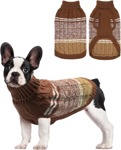 Mihachi Suéteres para Perros Pequeños y Medianos Niña o Niño, Camisa Cálida y Suave para Perros, Abrigo para Perros para Clima Frío con Cuello