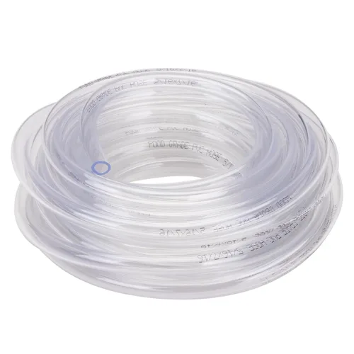 Tubo de vinilo transparente - Tubo de PVC de 1/2" ID 5/8" OD, manguera de plástico flexible de grado alimenticio para elaboración casera de cerveza,