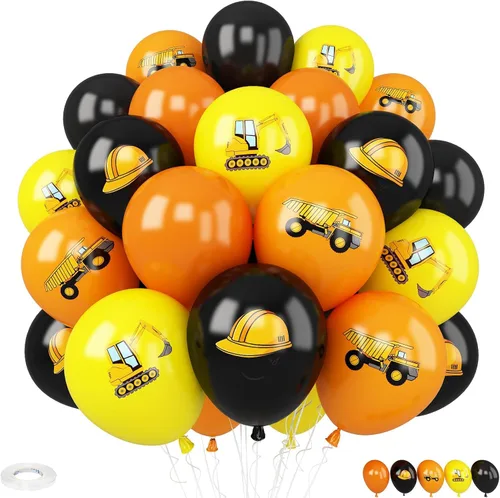 Miniatura 17 de Globos de baloncesto, 30 globos de látex impresos de 12 pulgadas, naranja, negro, plateado metálico y baloncesto para fiestas temáticas deportivas