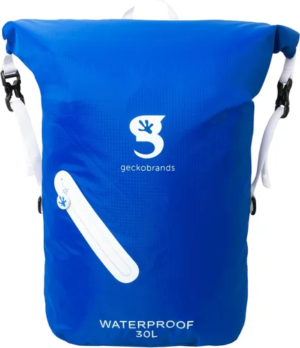 Miniatura 21 de geckobrands Mochila impermeable ligera de 30 L - Bolsa ligera impermeable para exteriores, senderismo, viajes, actividades acuáticas ligeras Verde