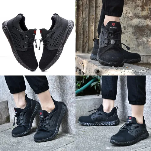 Miniatura 80 de SUADEX Zapatos deportivos con punta de acero para hombres y mujeres, indestructibles, ligeros, cómodos, antideslizantes, puntera compuesta